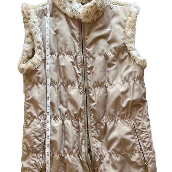 Bagatelle Reversible Faux Fur/Stretch Knit Quilted Puffer Zip Up Vest Size M - Picture 7 of 7